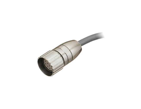 M23 12Pin 電纜連接器、直頭、母頭